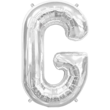 16 In. Letter G Silver Balloon
